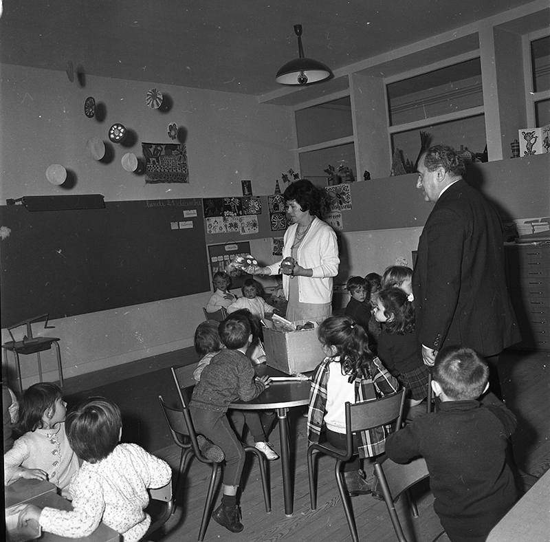 Noël de l'école maternelle en 1970